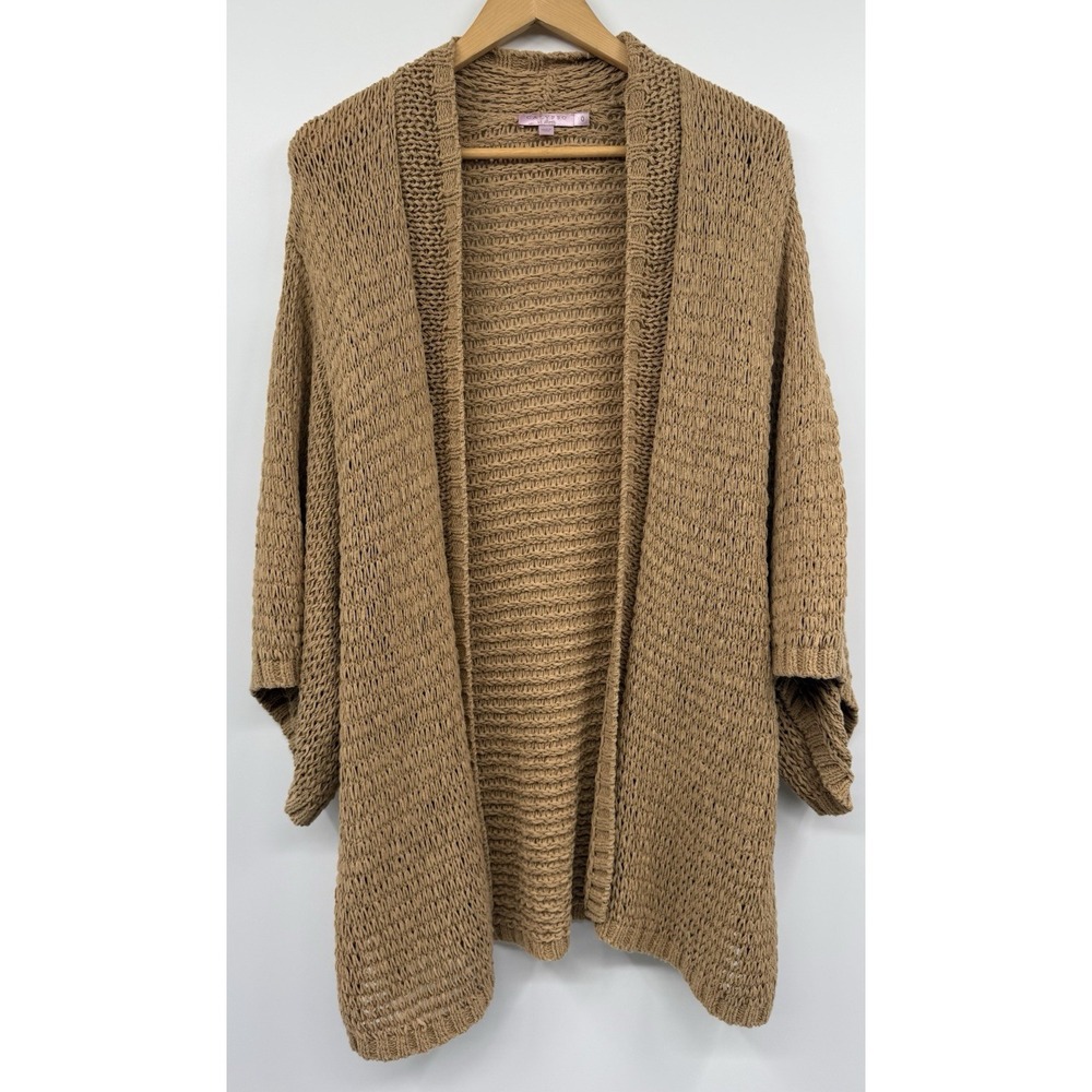 Calypso St. Barths Kimono Sleeve Open Front Women's Knit Cardigan SZ OS Coastal